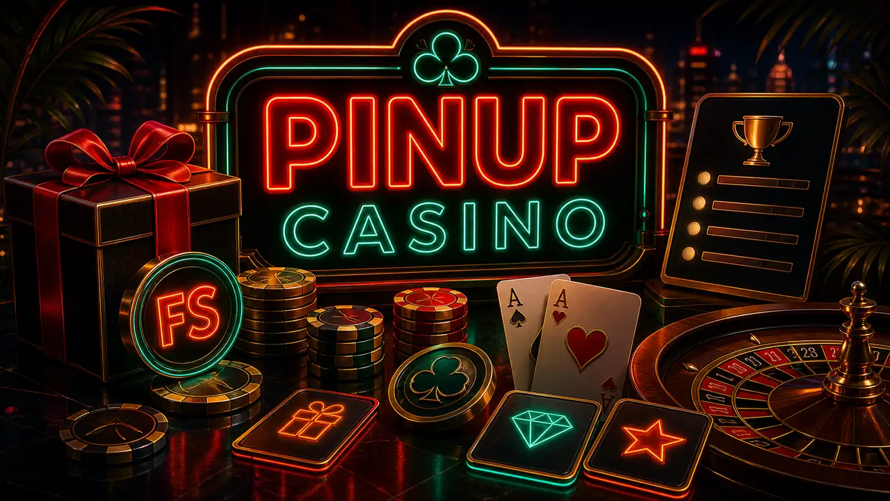Bonos PINUP CASINO con fichas, caja de premios y tokens de giros gratis